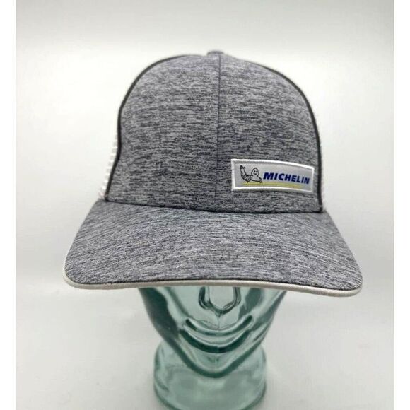Michelin Discount Tire Mens BDA Trucker Hat Gray White Heathered Snapback New
